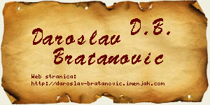 Daroslav Bratanović vizit kartica